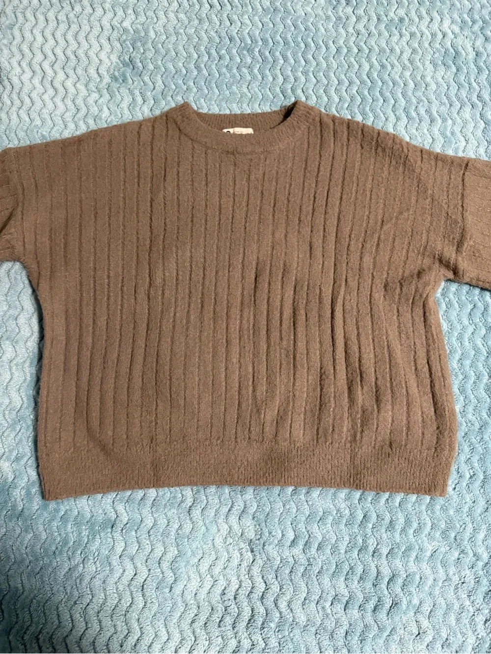 Classic Ribbed Crewneck Sweater - Dusty Purple